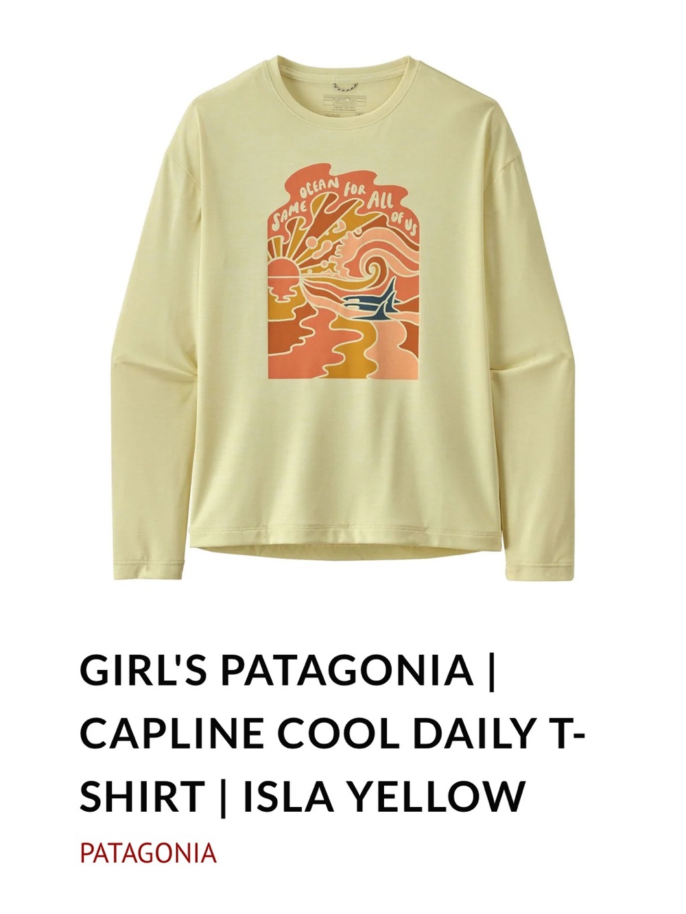 Girls Patagonia Capline Cool Shirt - Picture 2 of 5